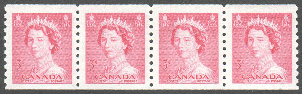 Canada Scott 332 MNH Strip - Click Image to Close